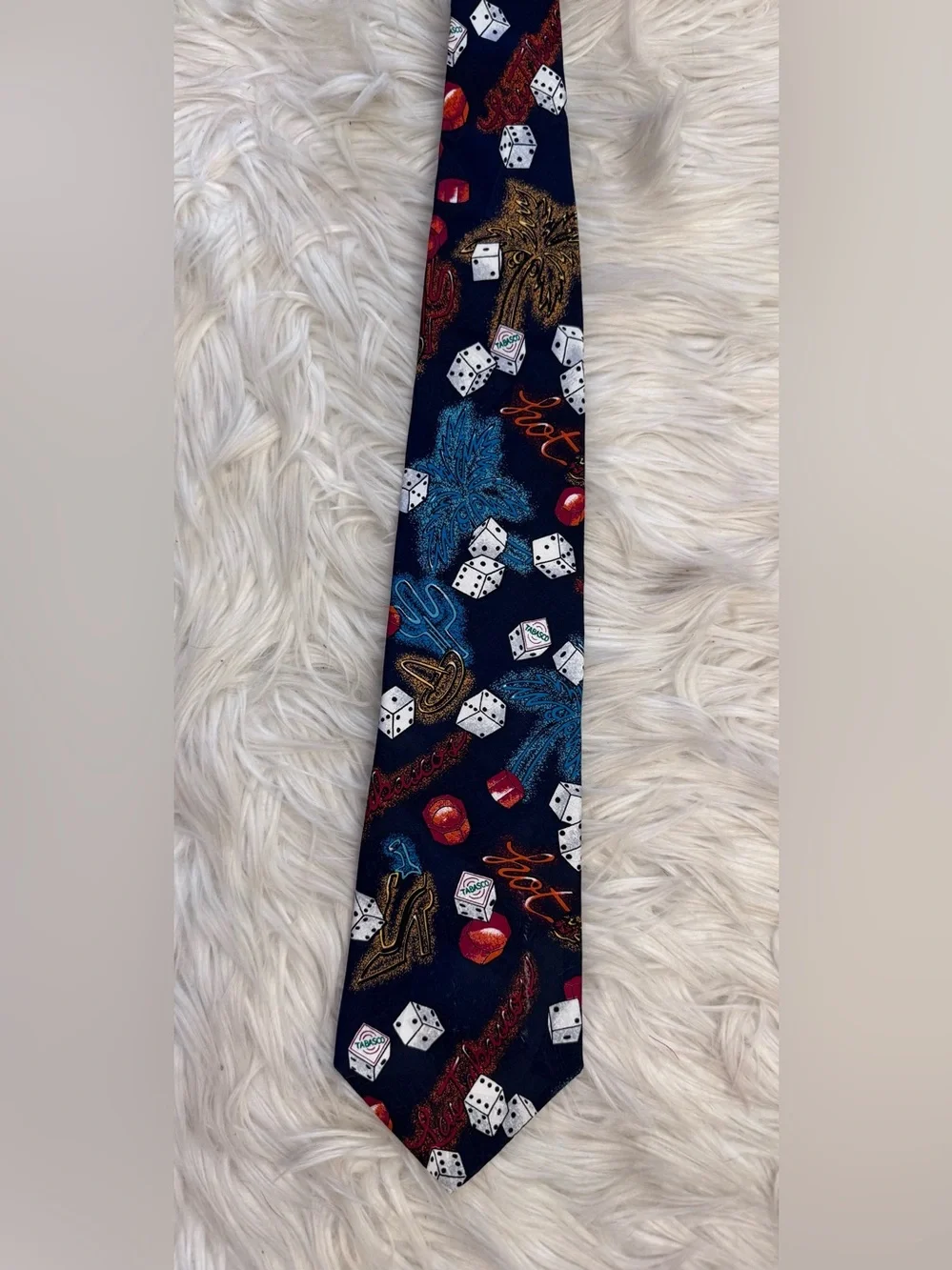 Tabasco‎ Hot Las Vegas Dice Silk Tie Old Money Preppy Dapper Novelty Dad Gift
